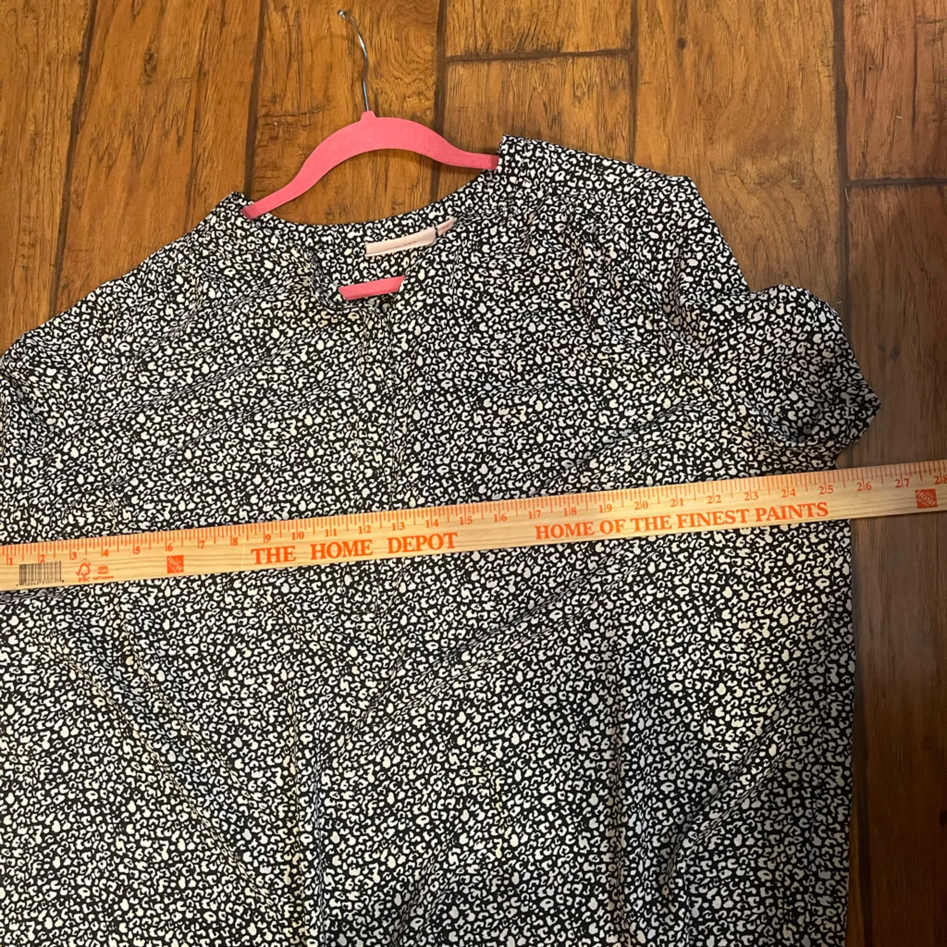 EVRI Monochrome black and white Print Blouse shirt short sleeve top woman’s 2X - Image 5