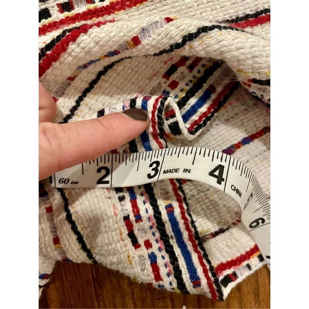 Joie white embroidered boho shorts size small - Image 5