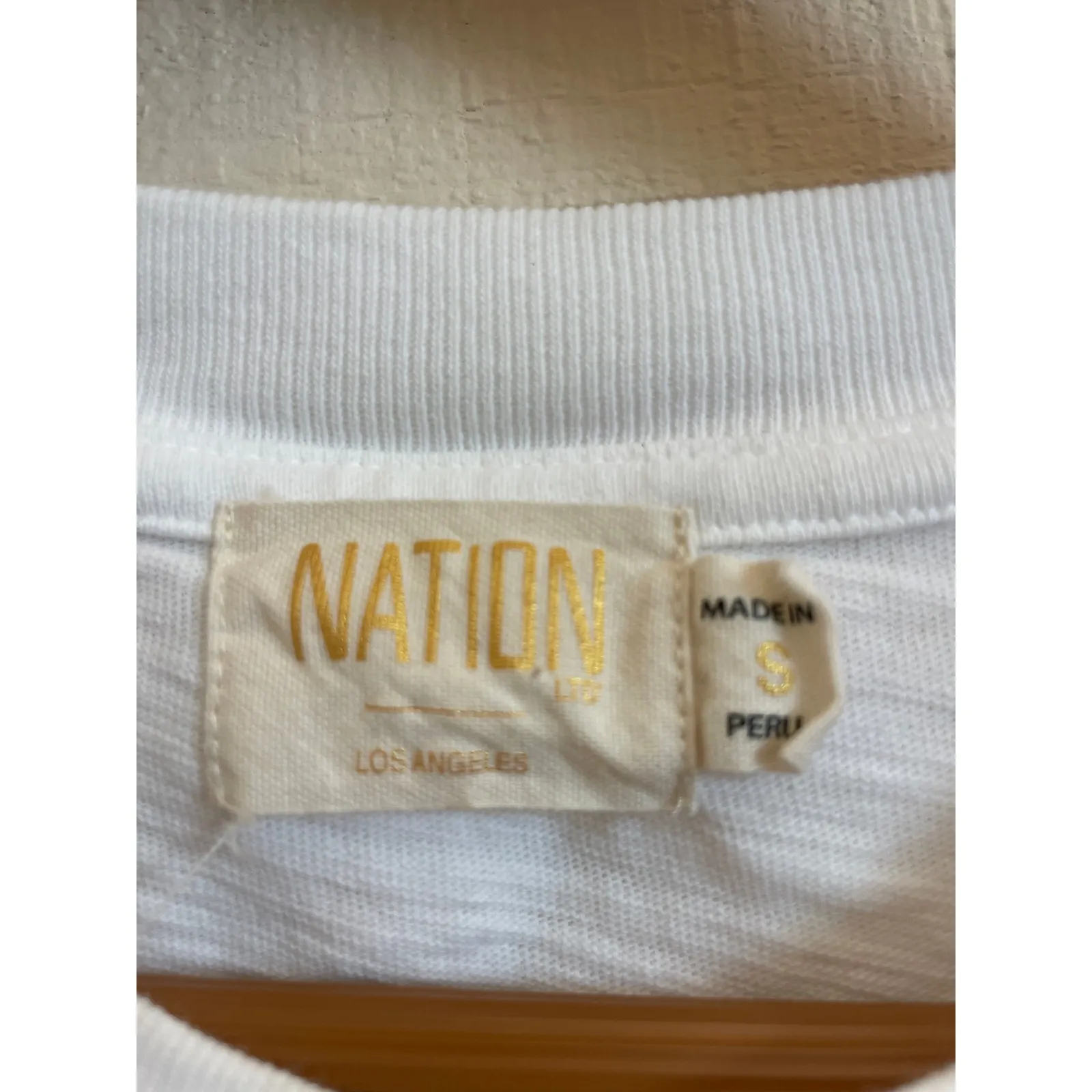 NATION LTD Marina Tank in White Muscle Tee Top MINIMALIST Size Small S - Image 7