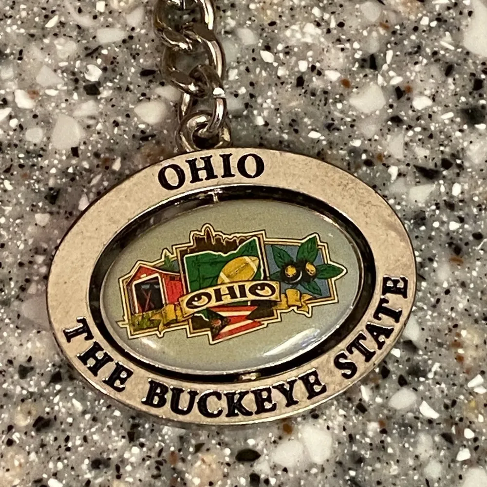 Ohio Buckeye State spinner keychain NEW - Image 2