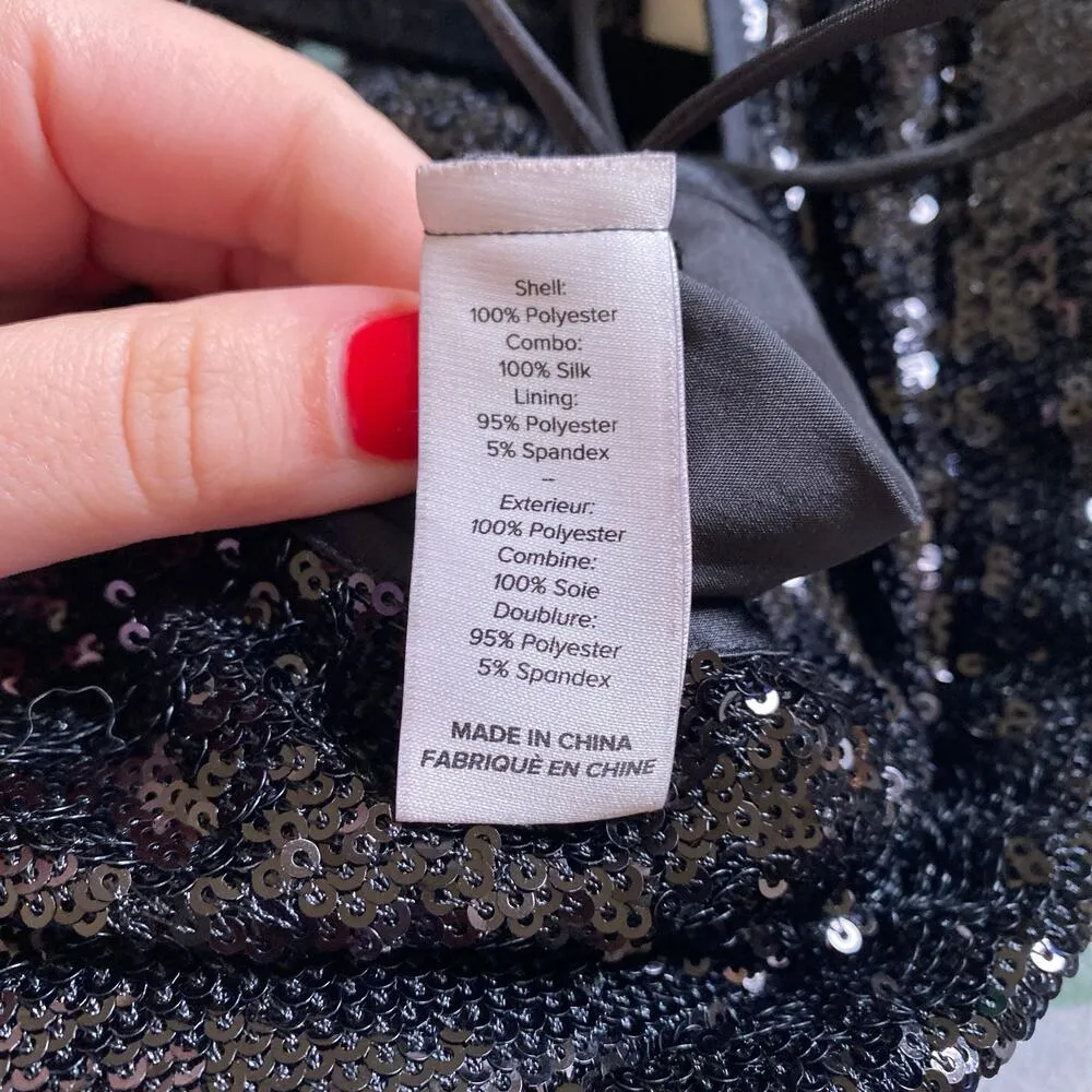 NWT CINQ A SEPT Shelby Jumpsuit Black Sequin Size 0 New Party Sexy Cocktail - Image 14