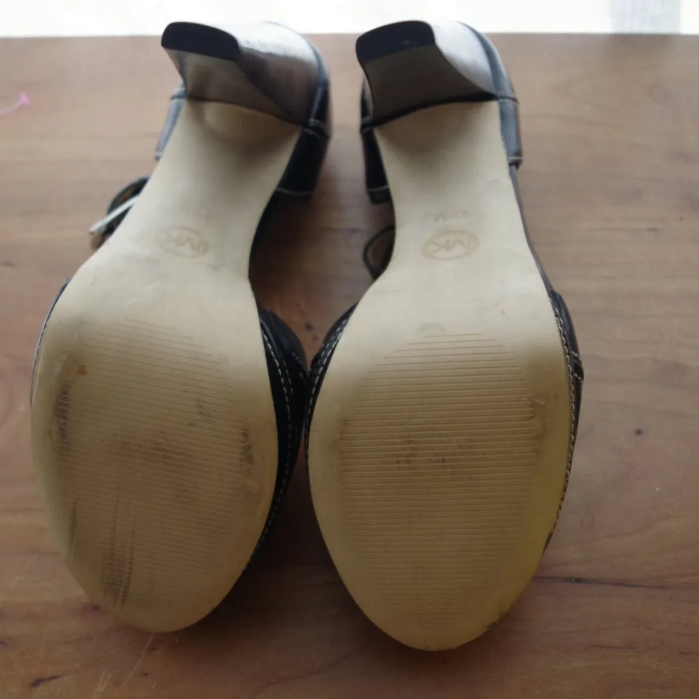 Michael; Michael Kors Platform High Open Toed Heels Size 9.5M - Image 11