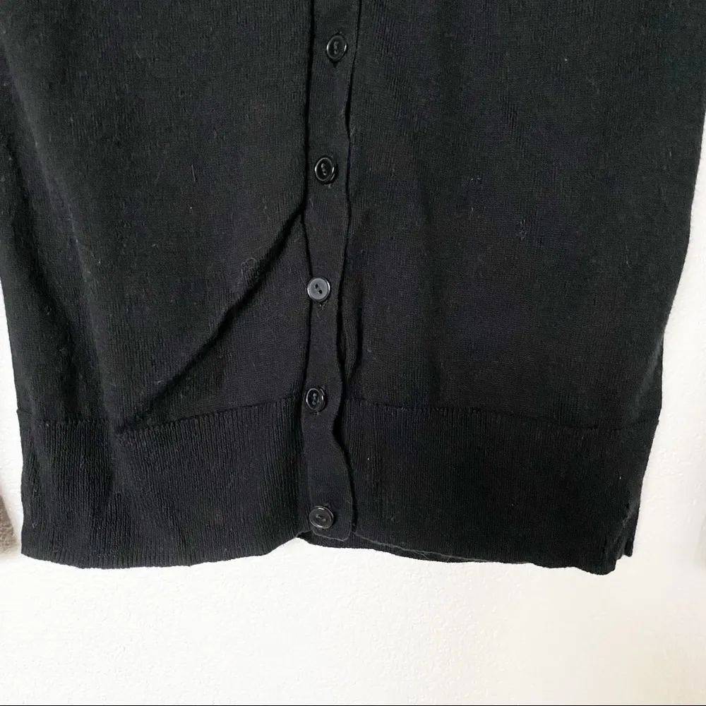 GAP Black Button Front Classic Cardigan Size XS - Image 4