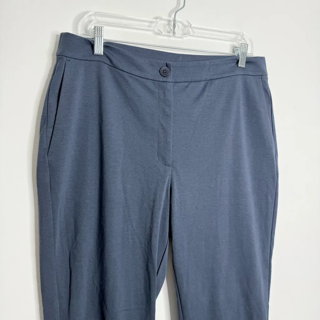 NWOT Eileen Fisher Cotton Blend Ponte Slim Pant In Ocean‎ Blue Size X-Large - Image 9