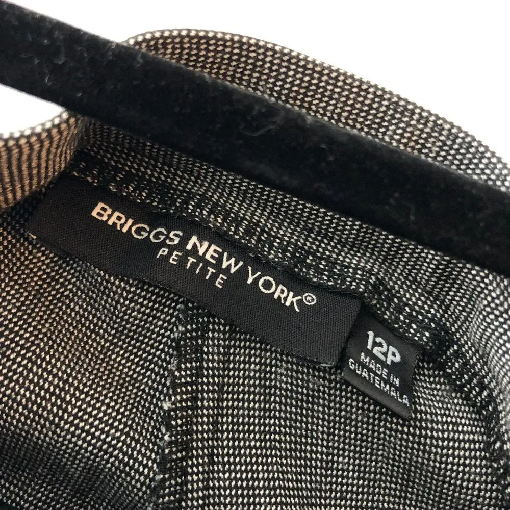 Briggs New York Womens Dress Pants Stretch Gray 12P - Image 3