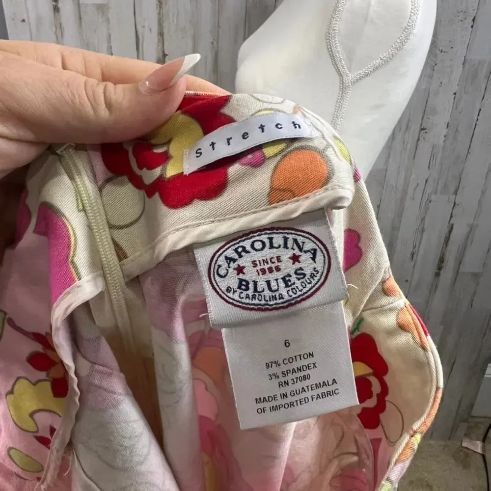 Carolina Blues Women's 6 Floral‎ Stretchable Waistband Back Slit Midi Skirt - Image 5