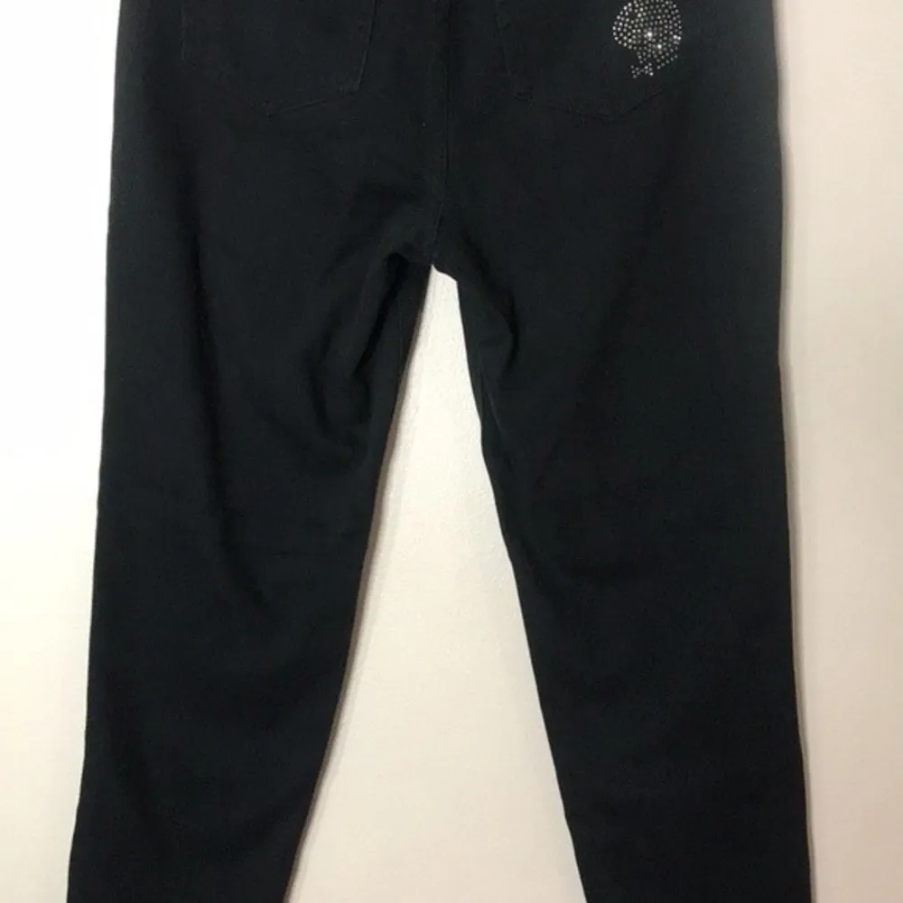 Playboy by pac-sun black button fly high waisted denim jeans size 27 cute - Image 11