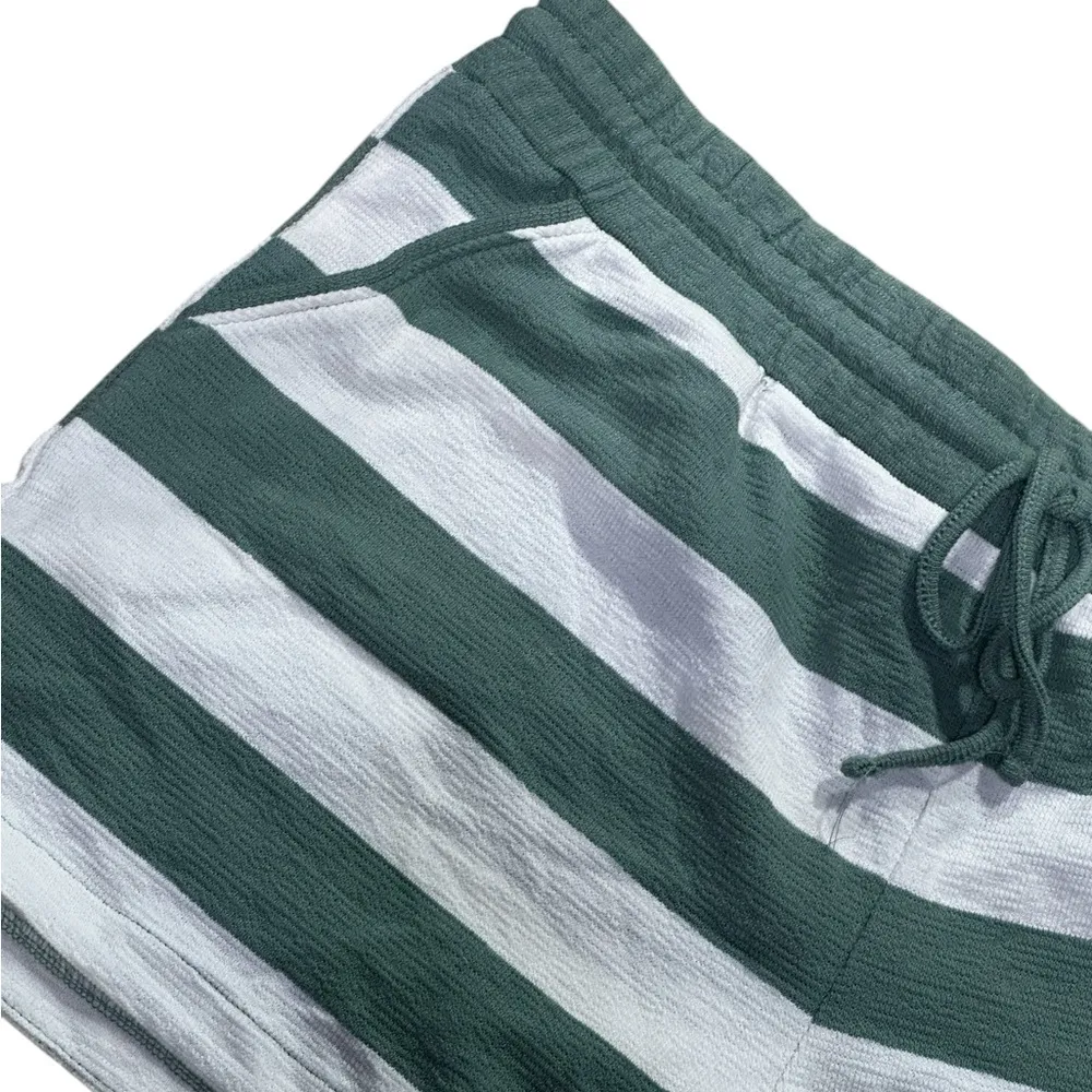 Maurice’s NWT Mid-rise Sage  and White Striped Shorts Drawstring Waist Confy - Image 3