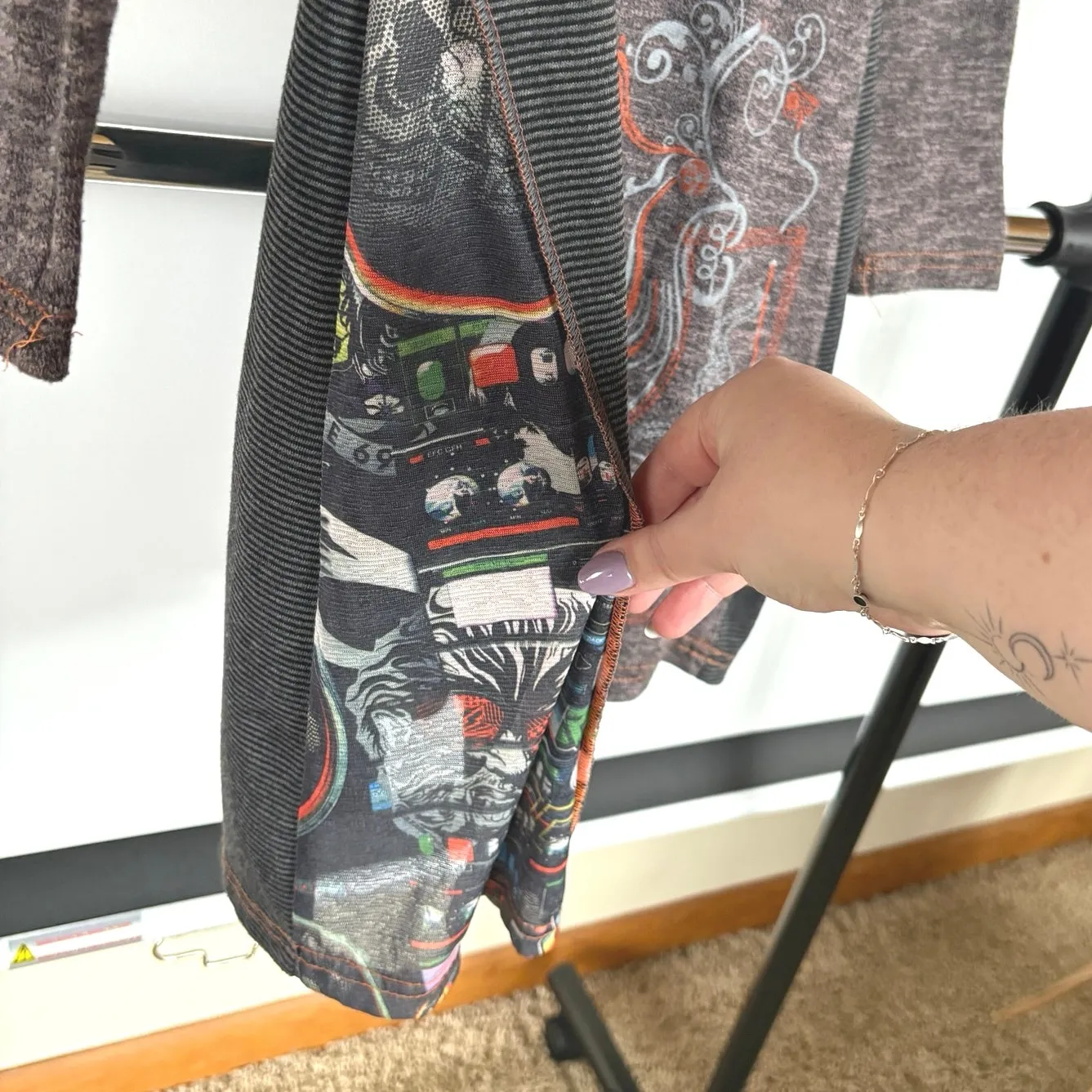 Cyber Futuristic Mini Dress Y2K Mixed Media Patchwork Matrix Abstract Medium - Image 4