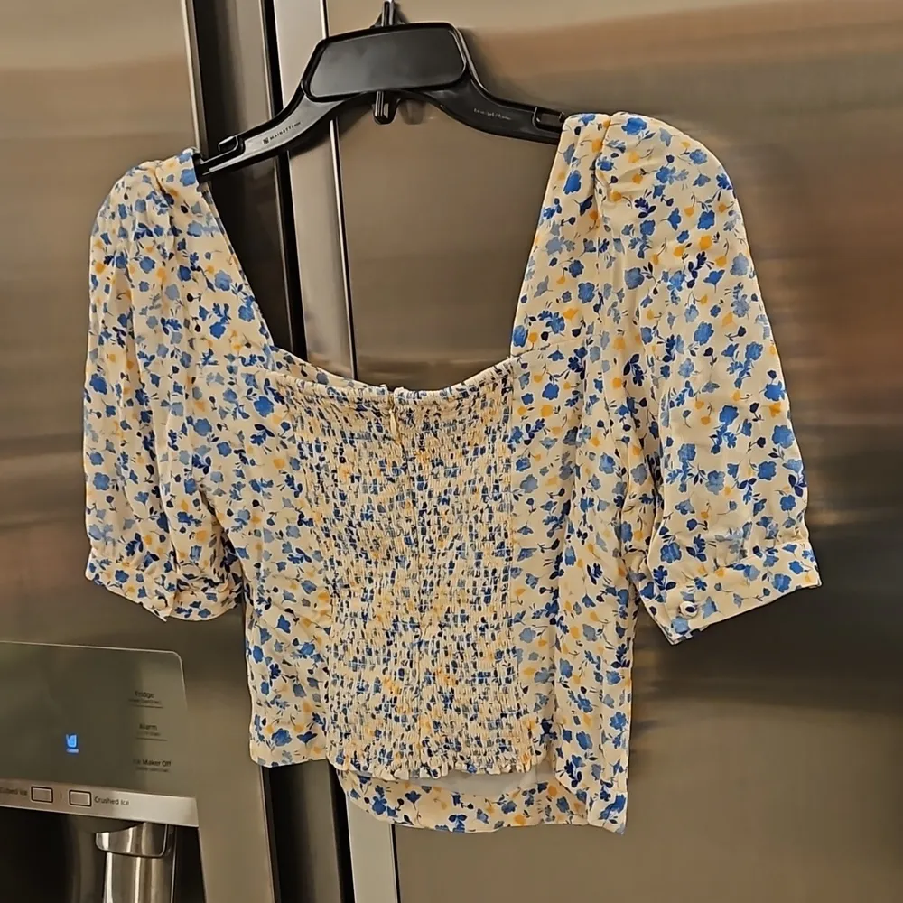 💕FAVORITE DAUGHTER💕 The One That Got Away Top Poppy Floral White Print XS NWT - Image 11