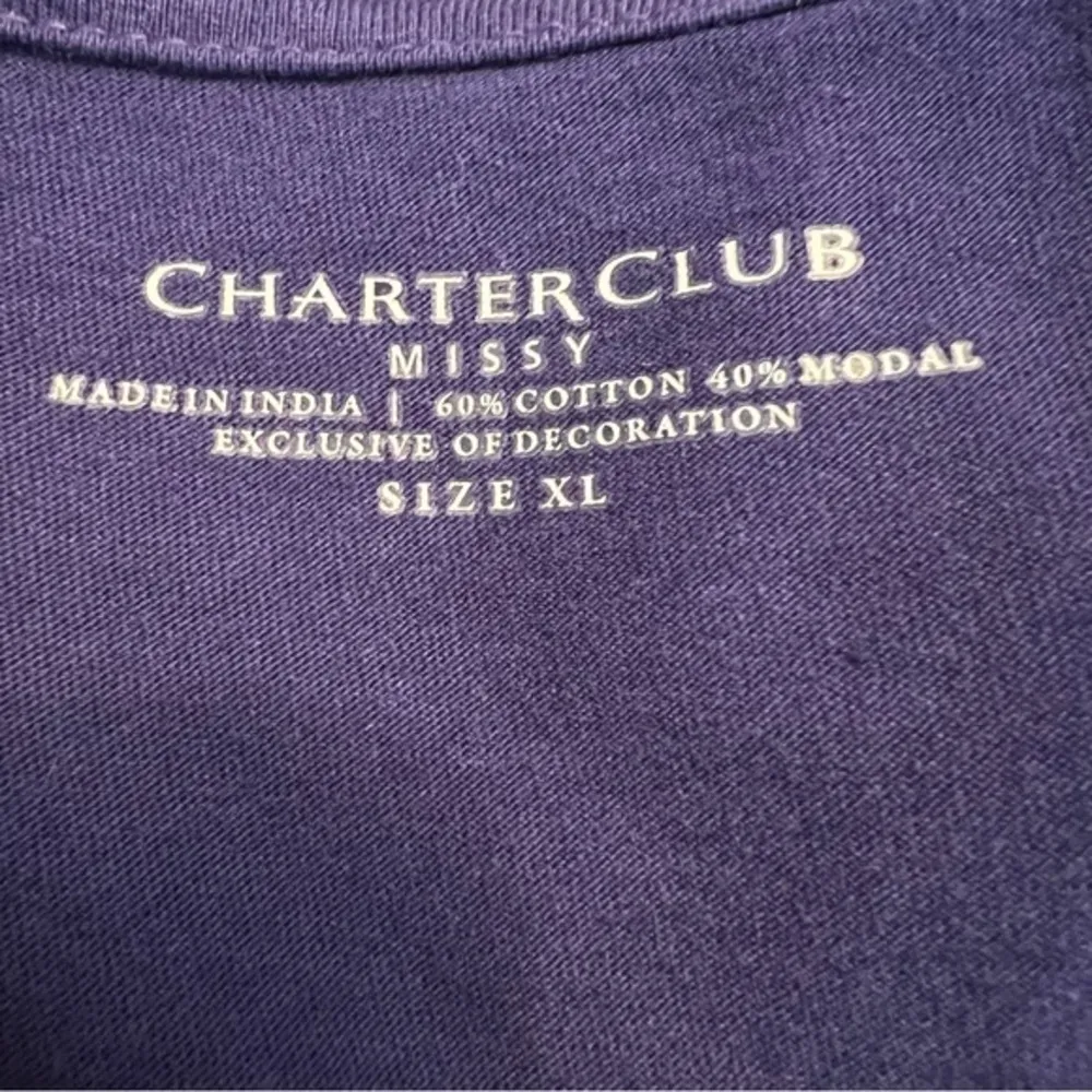 Charter Club Dress Beaded Knit Purple XL Sleeveless V-neck Cocktail Party Garden - Image 17