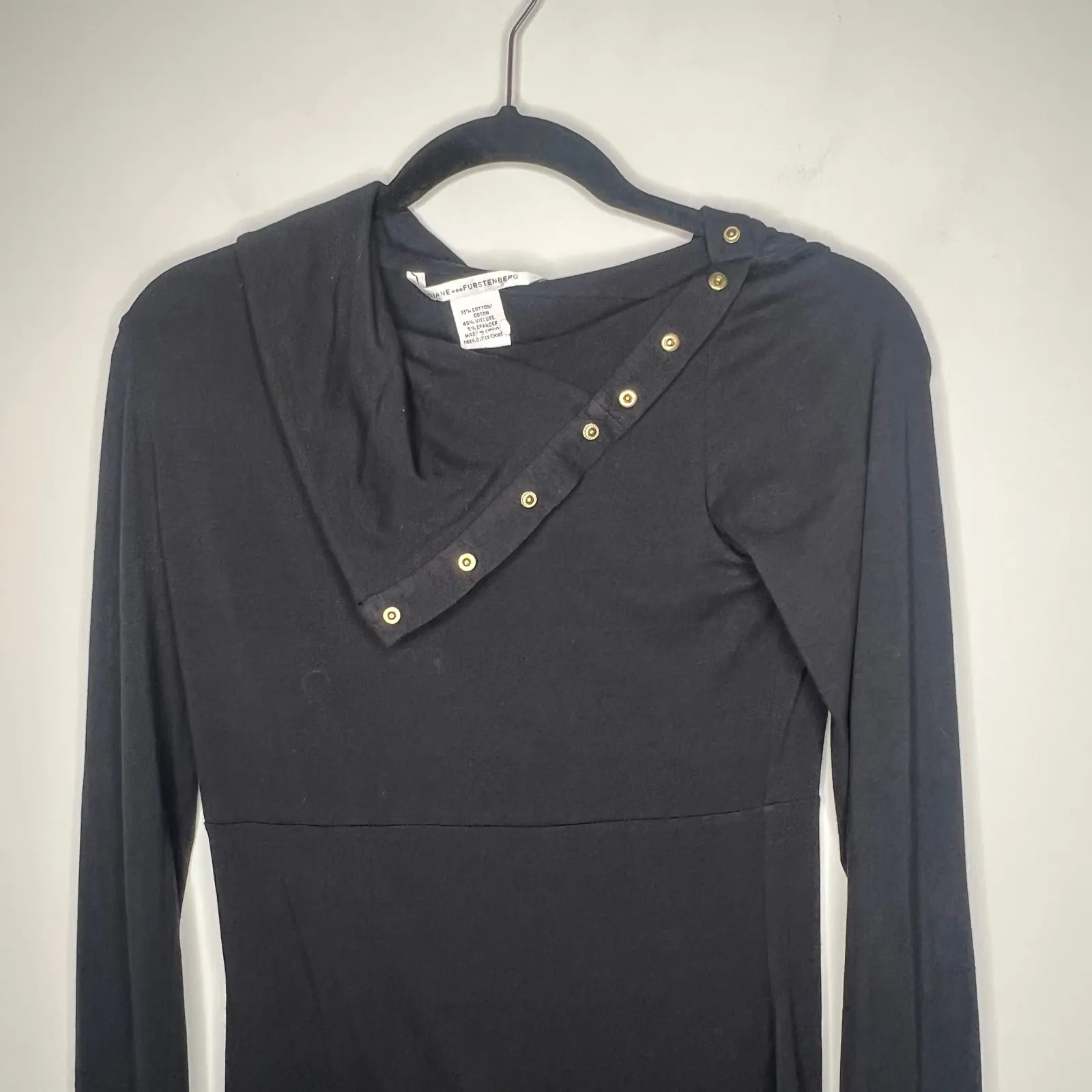 Diane von Furstenberg Snap Collar Mini Dress Size Small - Image 6