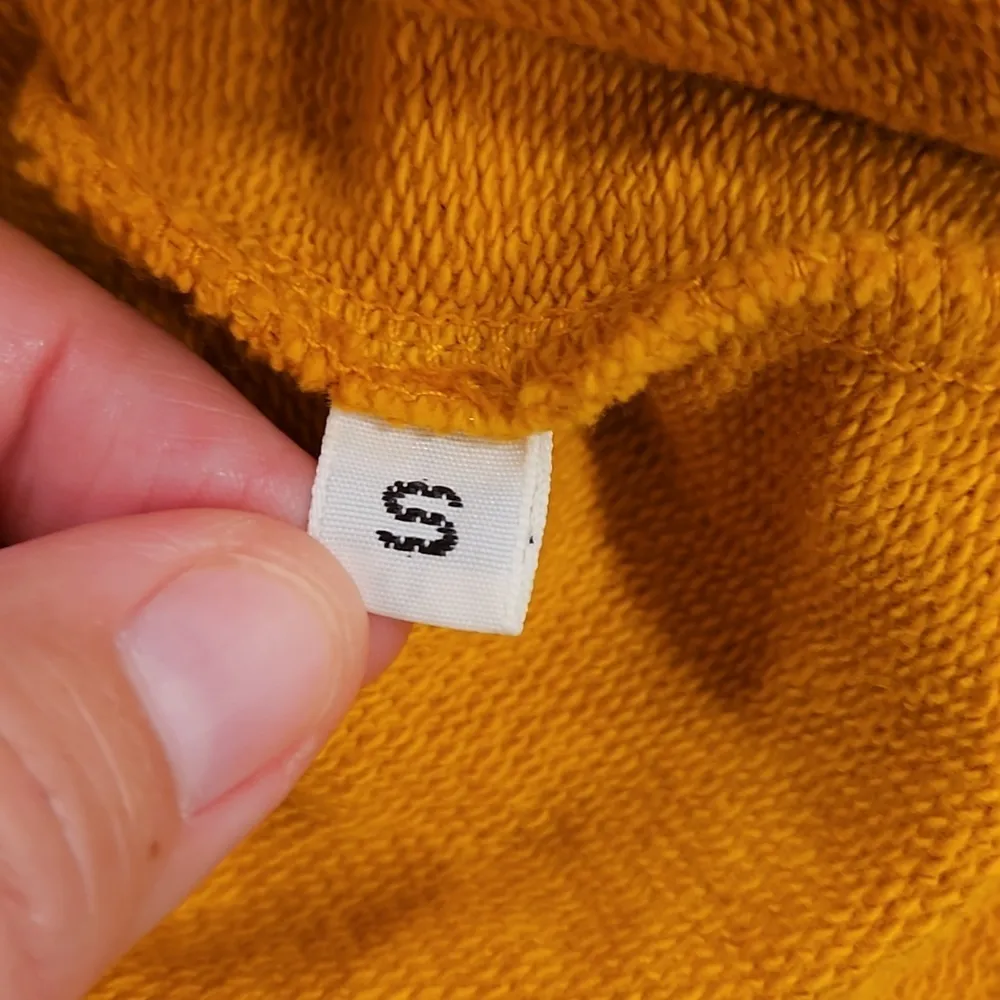 💕MICHAEL STARS💕 V-Neck Side Slit Ruffle Sweatshirt ~ Saffron Yellow Small - Image 8