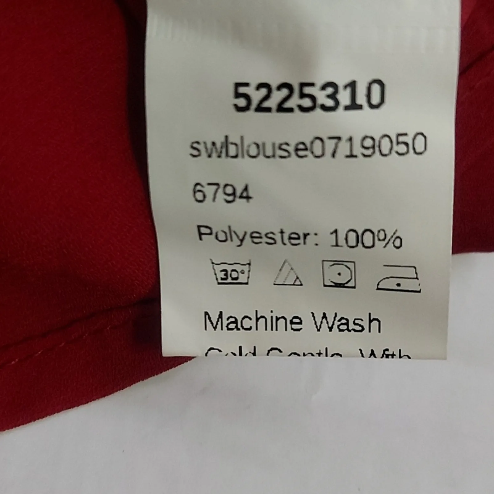 SHEIN Asymmetrical Neck Button Front Top S Corporate Siren Cherry Girl Holiiday - Image 10