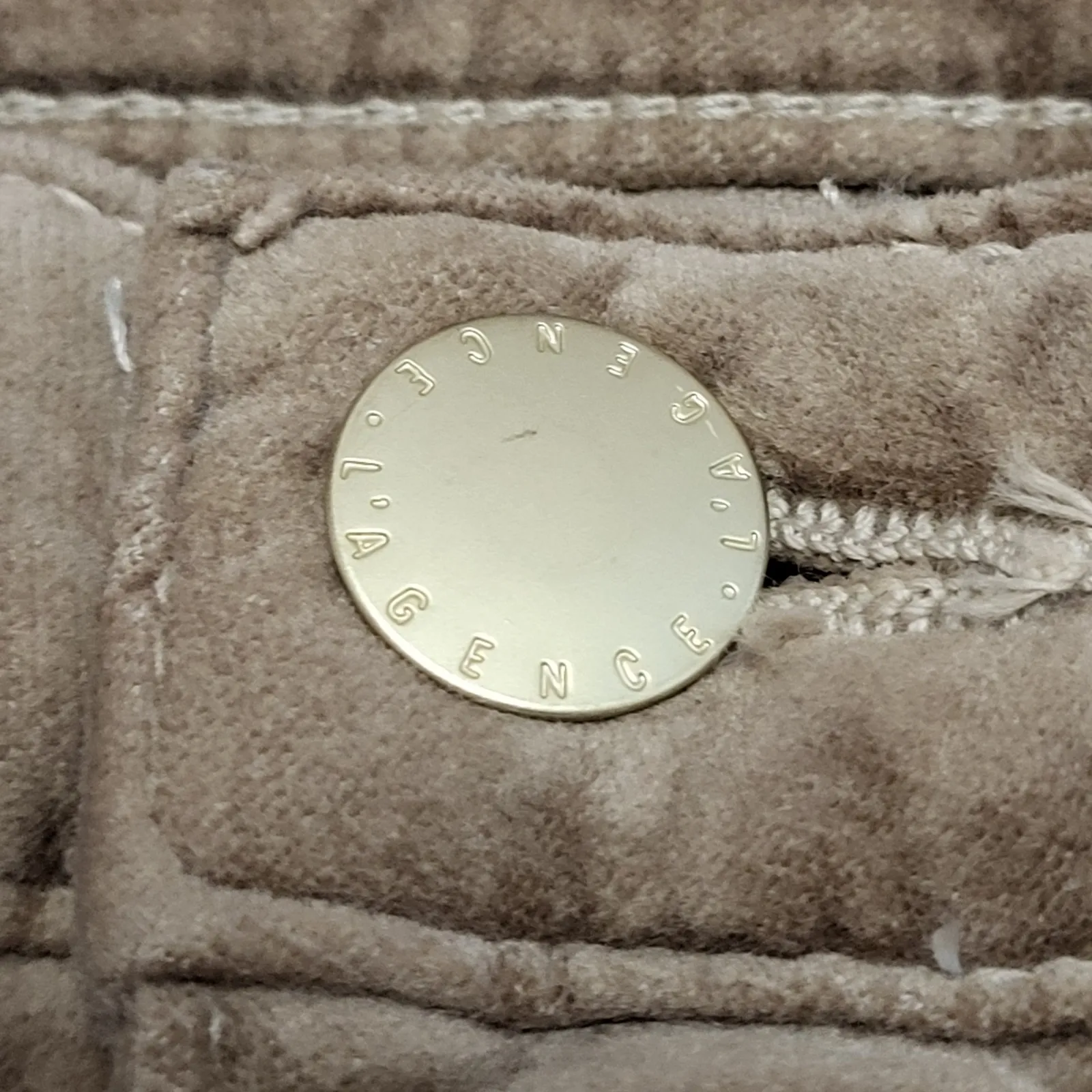 L'AGENCE MONIQUE Ultra High Rise Skinny Corduroy Pants Dark Cappuccino Size 31 - Image 4