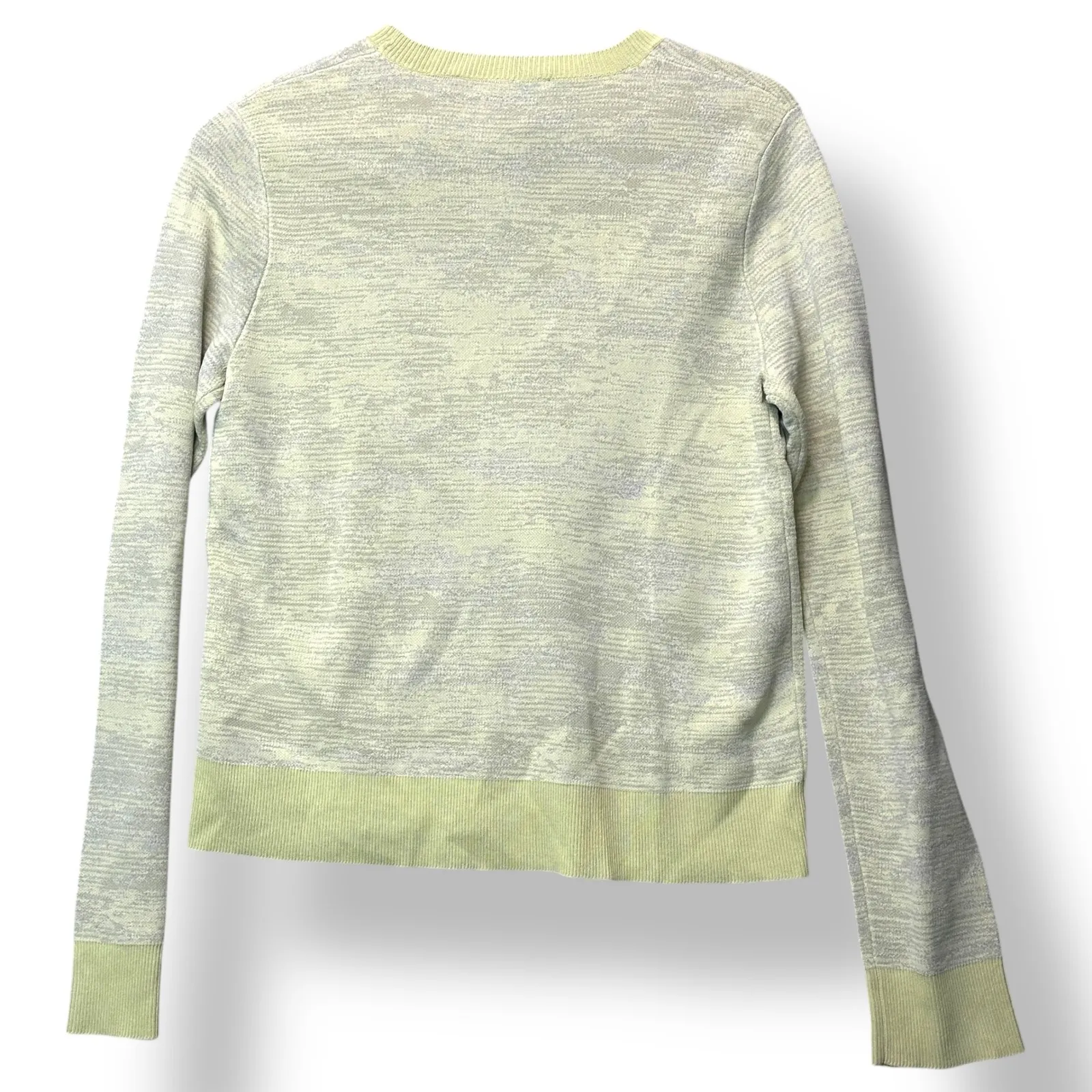 Jason Wu Womens Green Melange Crewneck Lightweight Viscose Sweater M Minimalist - Image 3