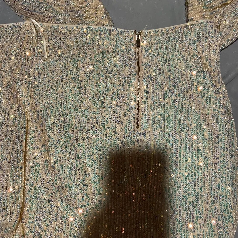 Lena SEQUIN TWO PIECE SET size small White - Image 11