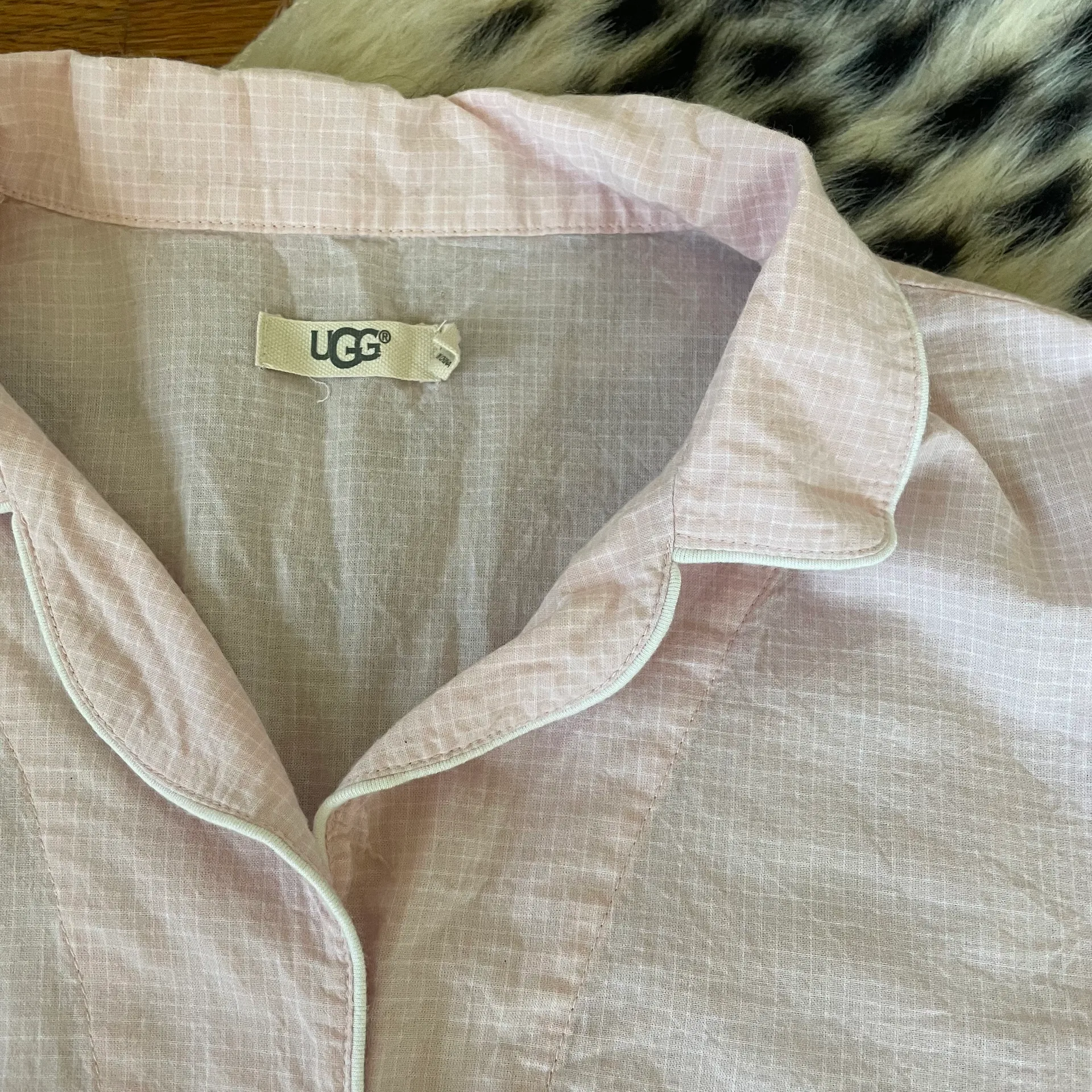 Light Pink and White long Sleeve and Short Pajama Set - Image 2