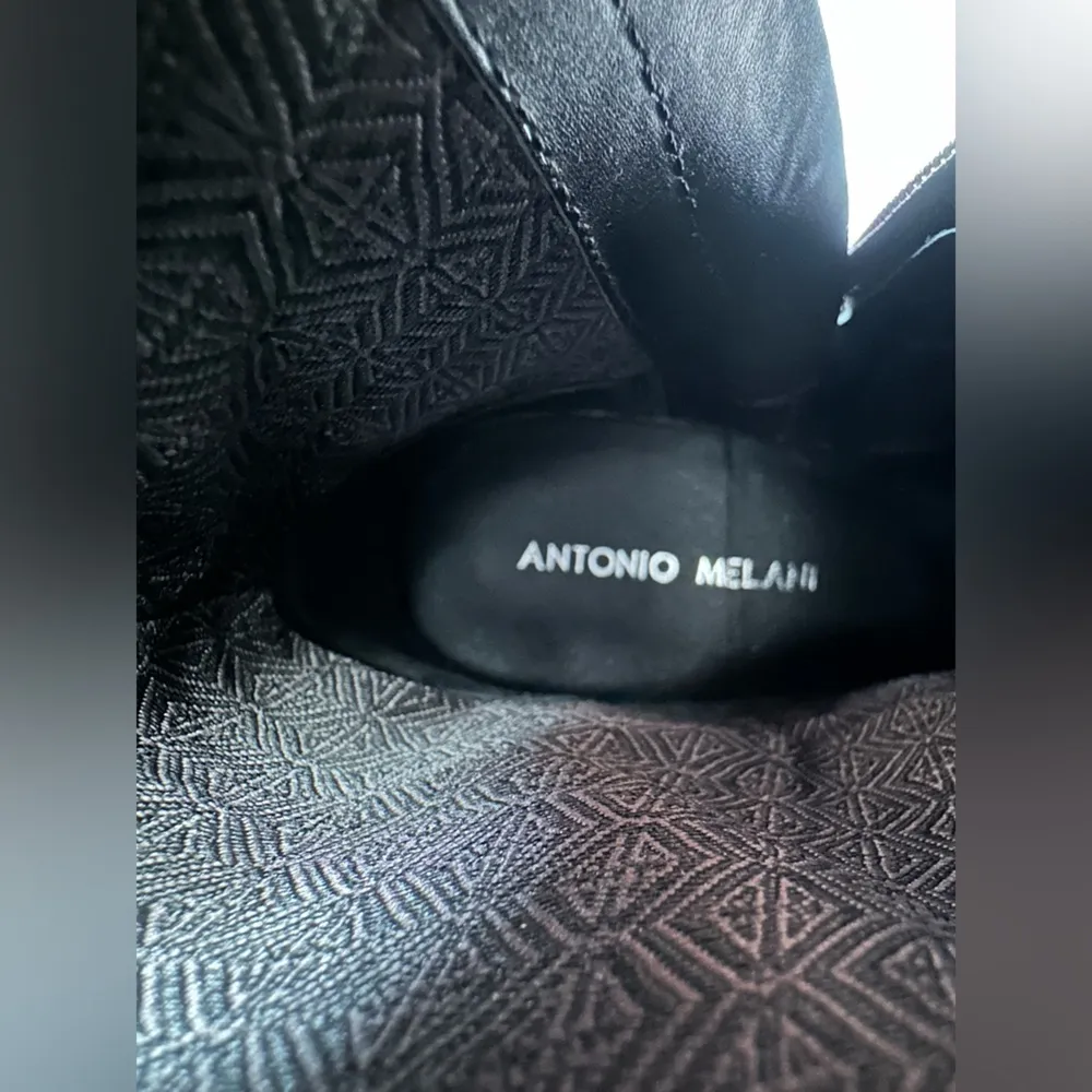 Antonio Melani leather boots size 8.5 black and brown - Image 7