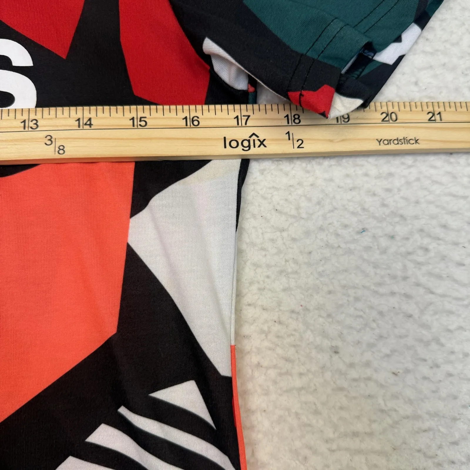 Adidas Farm Rio Shirt Womens Small Multicolor Geometric Abstract Crew Neck Tee - Image 7