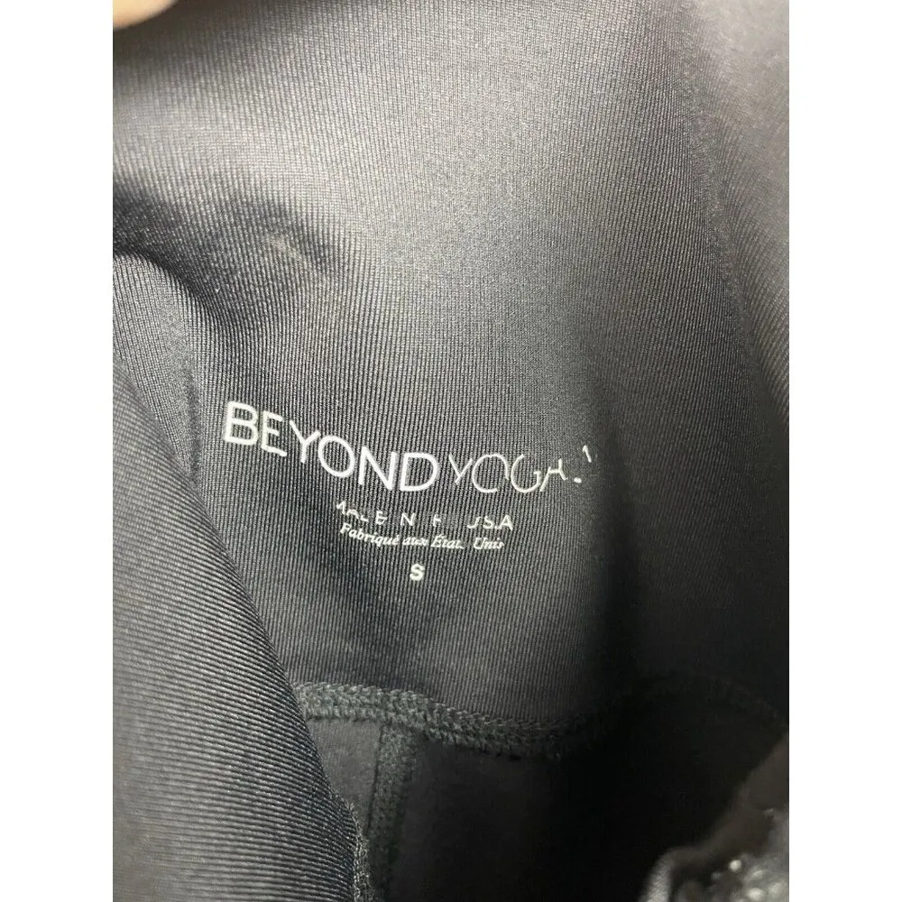 Beyond Yoga Black Hip Cutout Athletic‎ Workout Pull On Leggings Size S - Image 7
