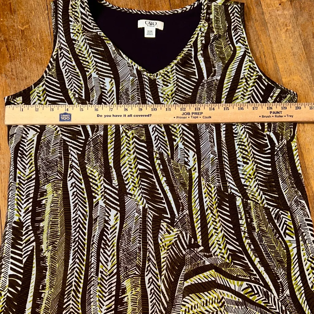 Cato Multicolor Asymmetrical‎ Sleeveless Ruffle Blouse Plus size 14-16 - Image 7