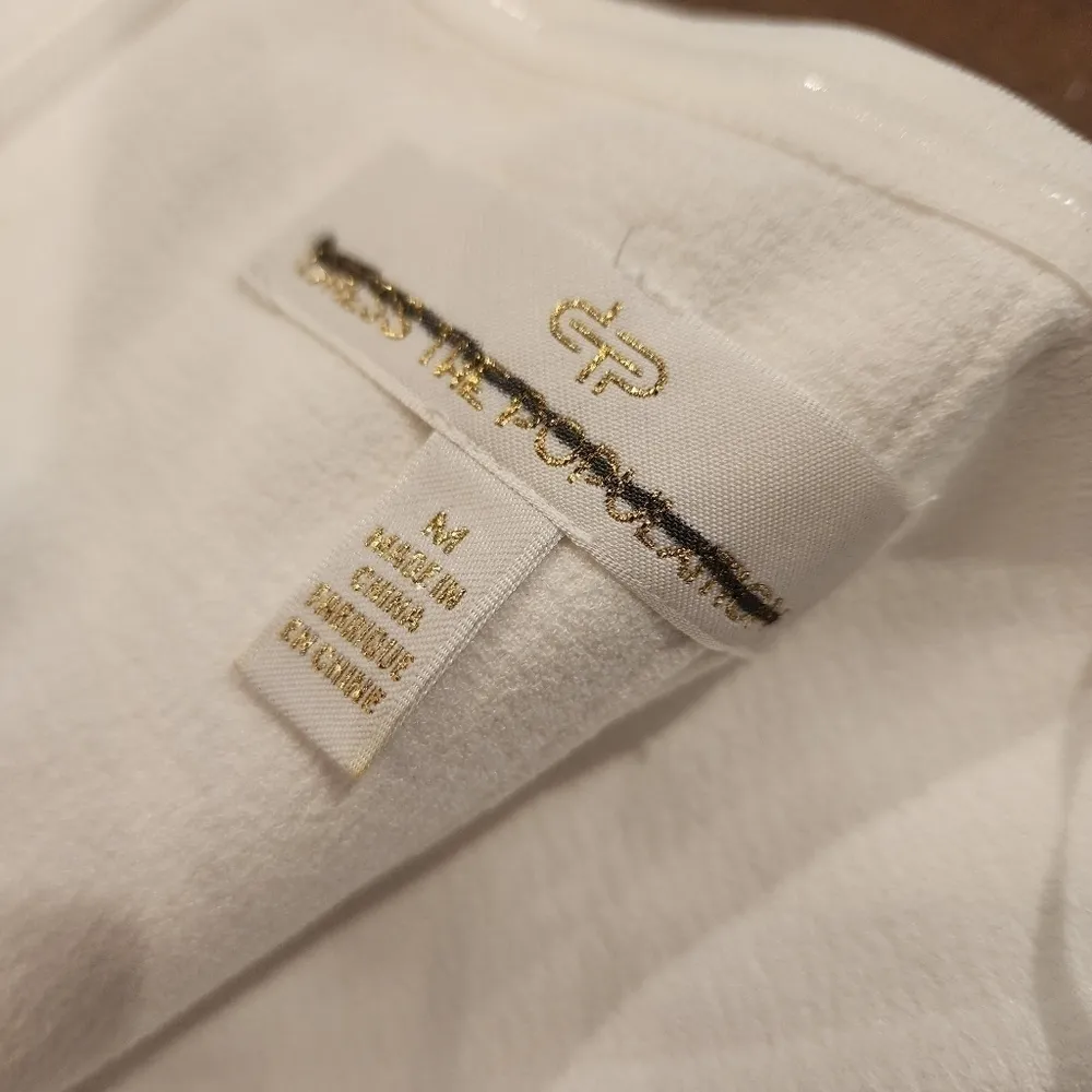 BHLDN Dress The Population Erin white off the shoulder cocktail mini Midi dress - Image 13