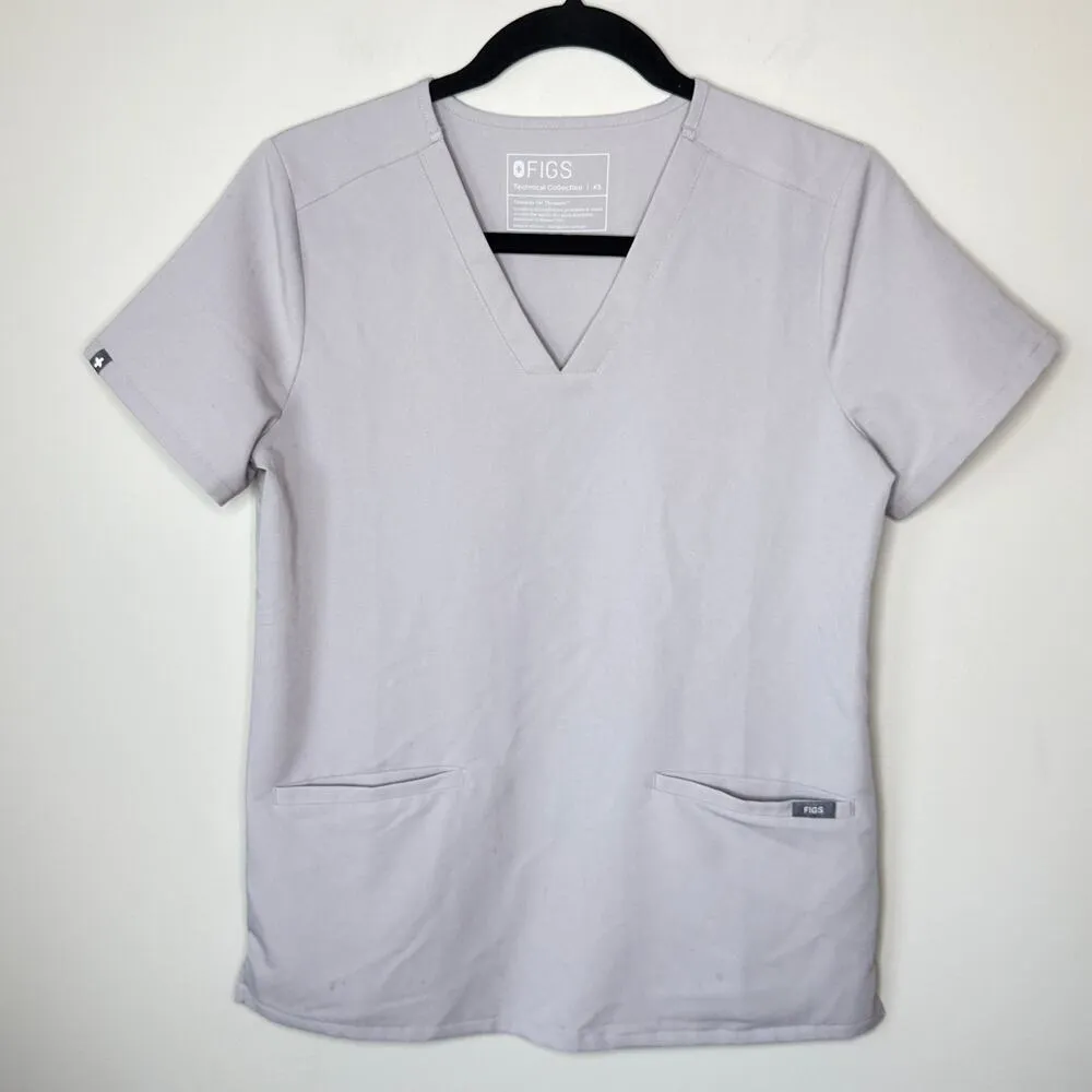 FIGS X-Small Scrubs Set Zamora Joggers & Casma Three-Pocket Scrub Top Medical - Image 2
