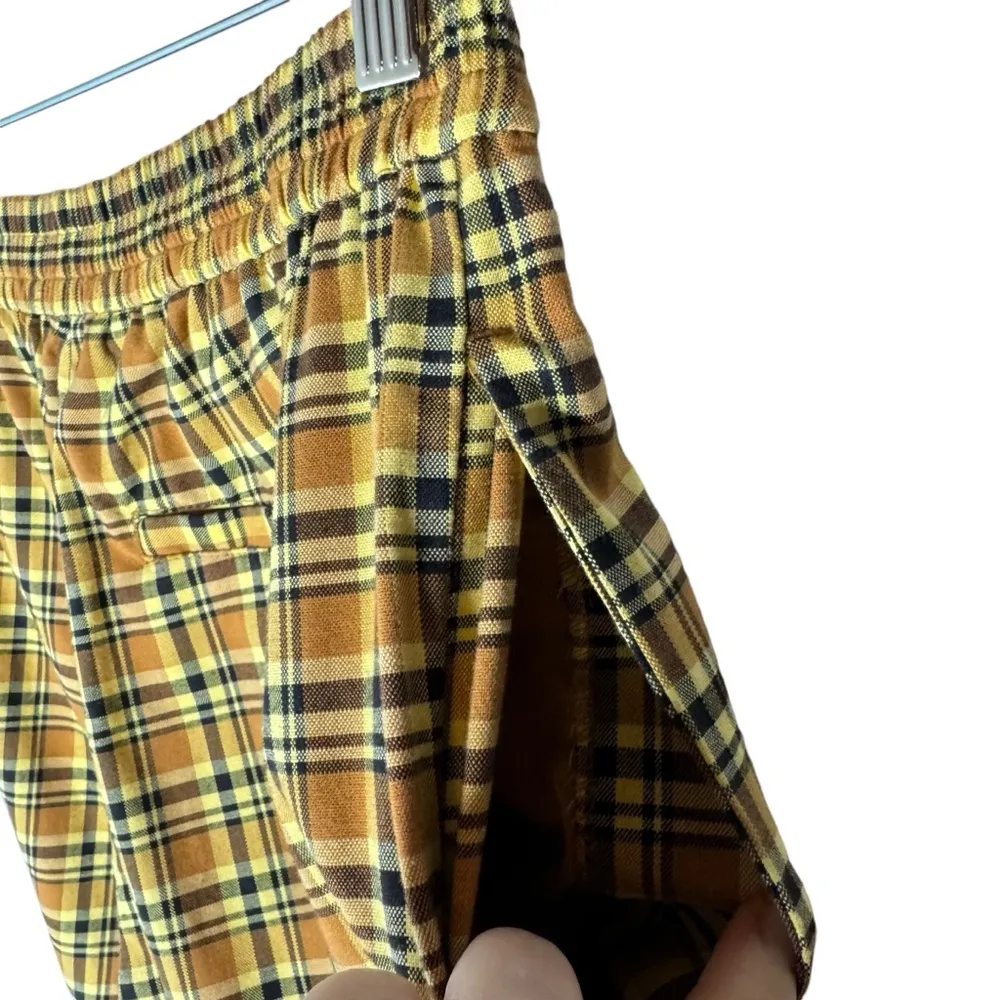 Urban Outfitters Colette Pull on Plaid Pants in Marigold Multi Small - Image 4