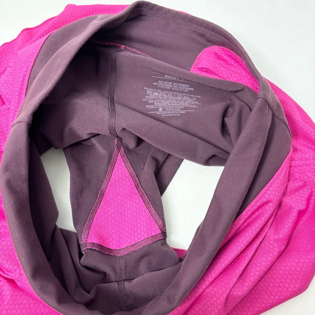 Patagonia Pliant Side Hike Skirt Pink and Purple Mini Skort Size L - Image 9