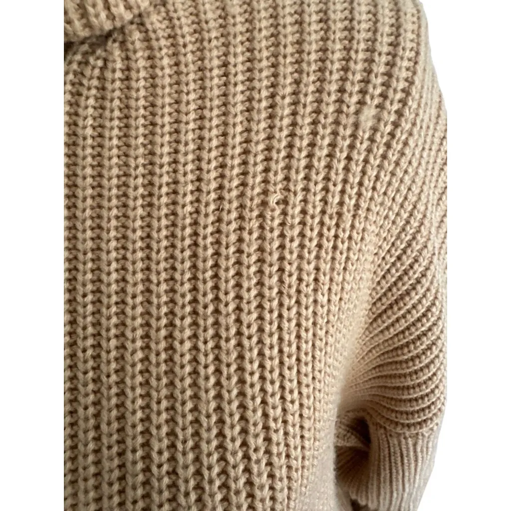 WAYF Camel Knit Turtleneck Long Sleeve Tunic Sweater Size Small - Image 11