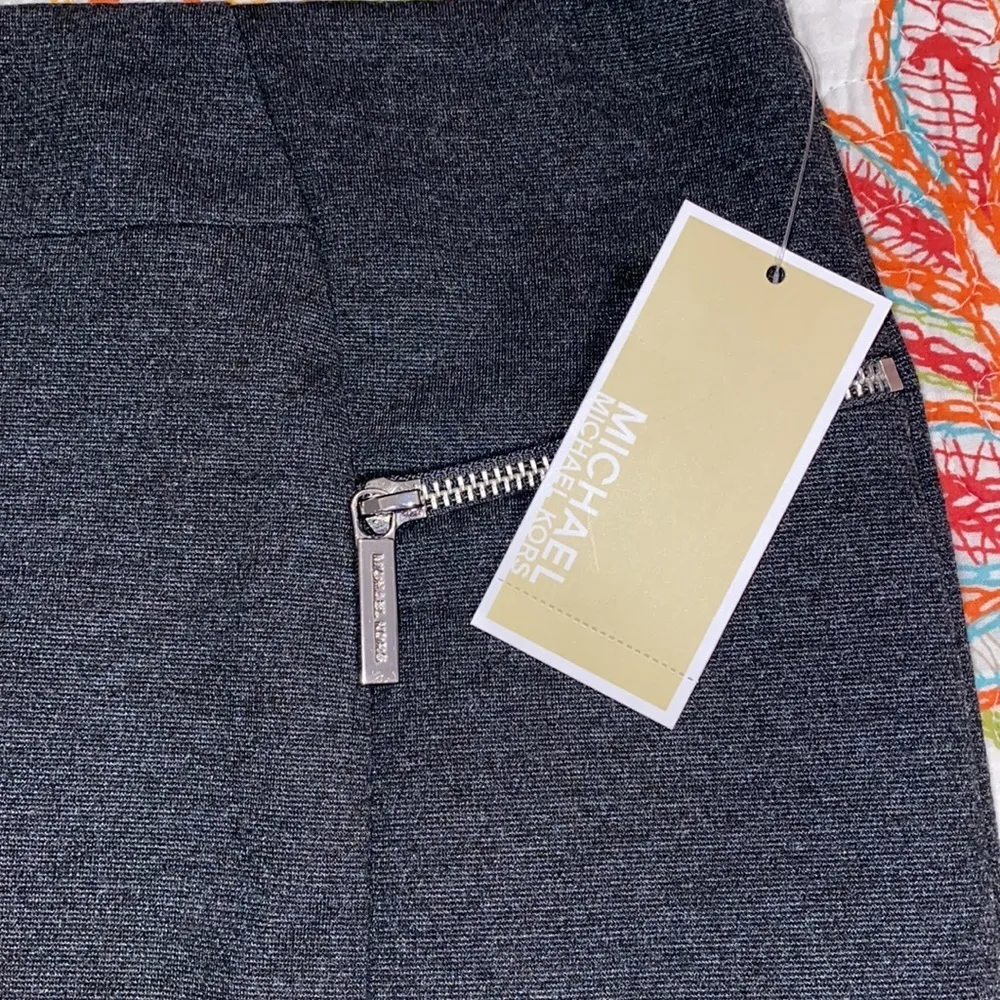 Michael Michael Kors size 8 women’s dark gray Derby pencil skirt zipper pockets - Image 8