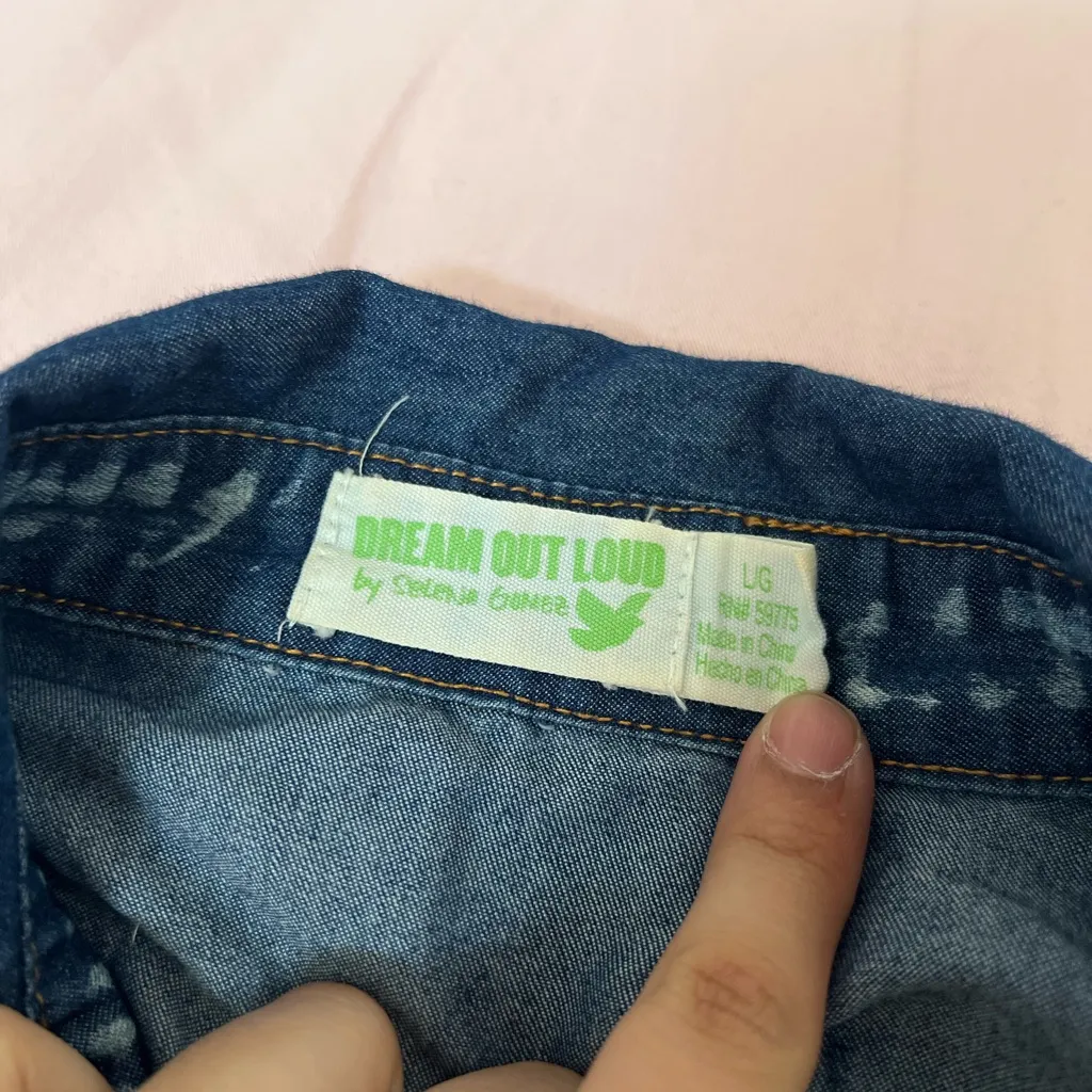 Vintage Dream Out Loud by Selena Gomez Blue Denim Shirt - Image 2