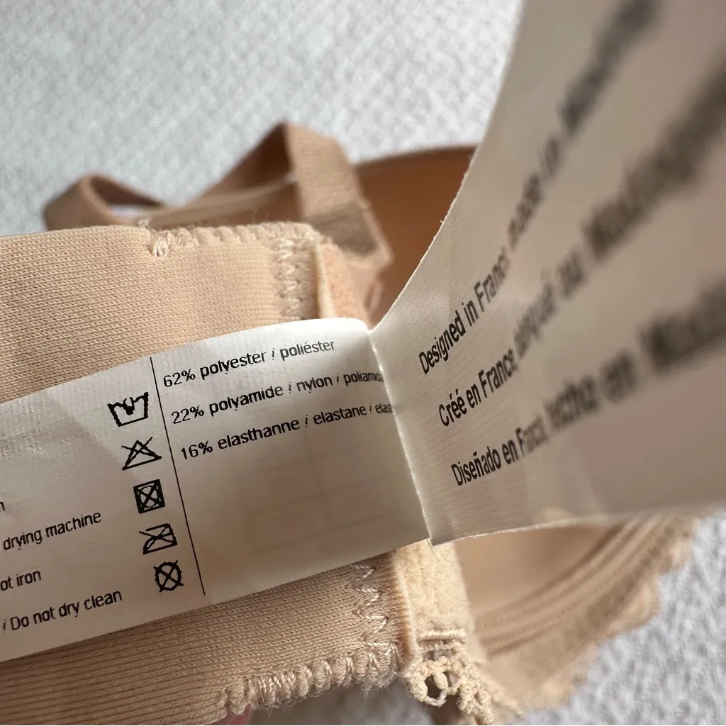 Simone Perele Caresse 3D Plunge Bra 32G Peau Rose Nude Tan Size undefined - Image 5