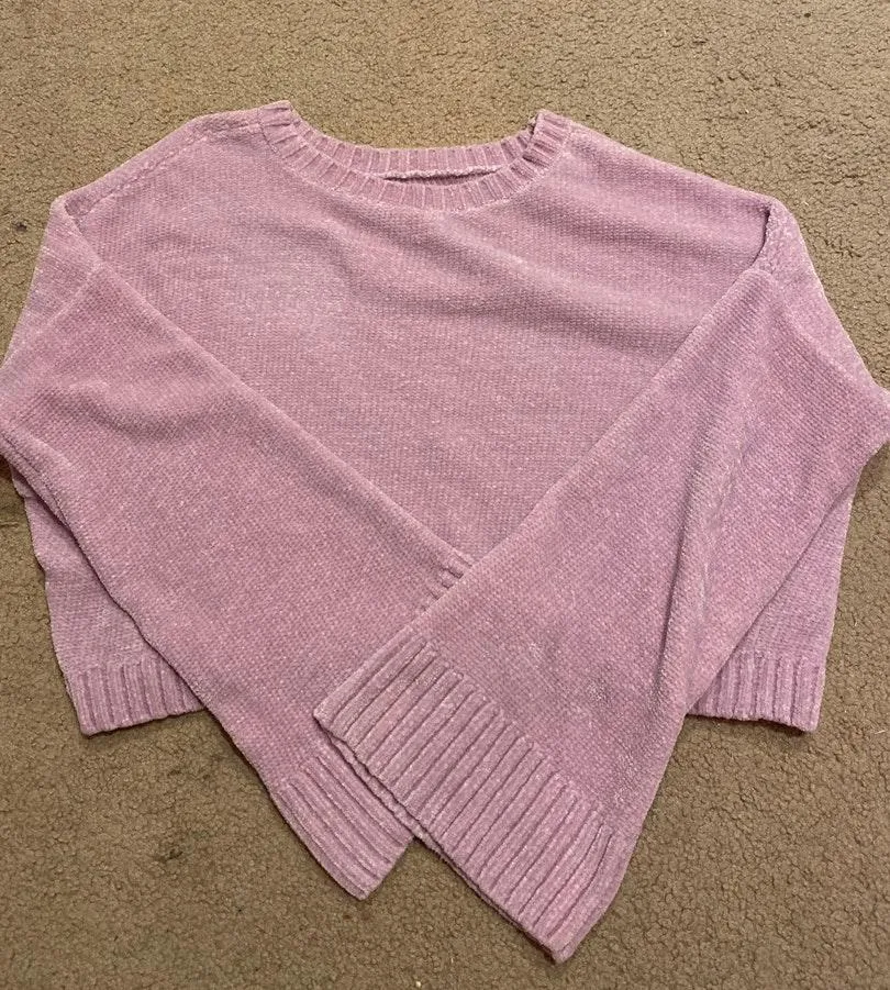 Hollister Purple Crop Top Sweater  - Image 2