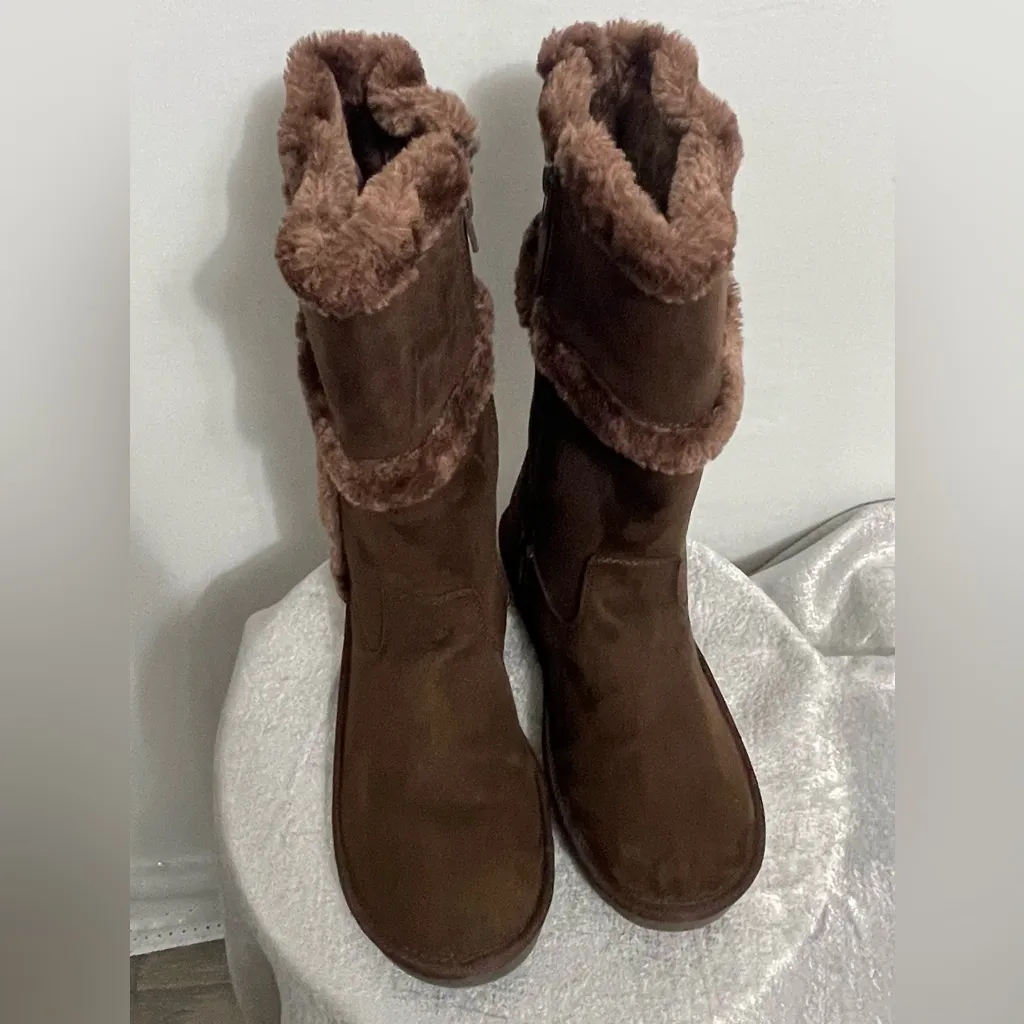 Michael Kors Alina Faux Fur Suede Boots – Brown (Size 5/ EU 36)(B42) - Image 2