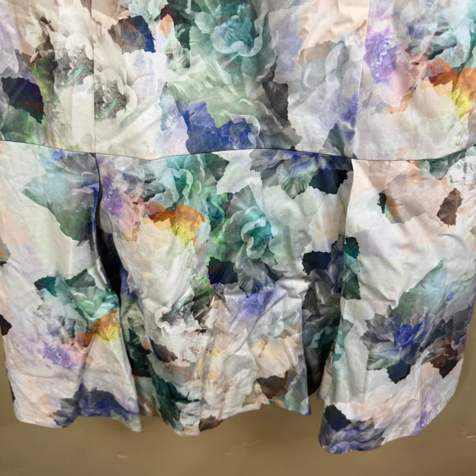 Rebecca Taylor Enchanted Gardens Drop Waist Floral Print Sheath Dress Size 6 - Image 5