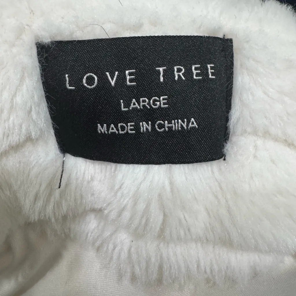 Love Tree Cream Teddy Jacket with Hood - Image 2