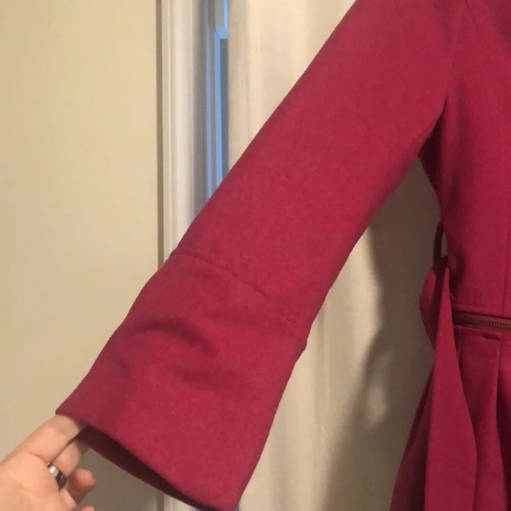 Say What? Magenta Pea Coat, size XL - Image 4