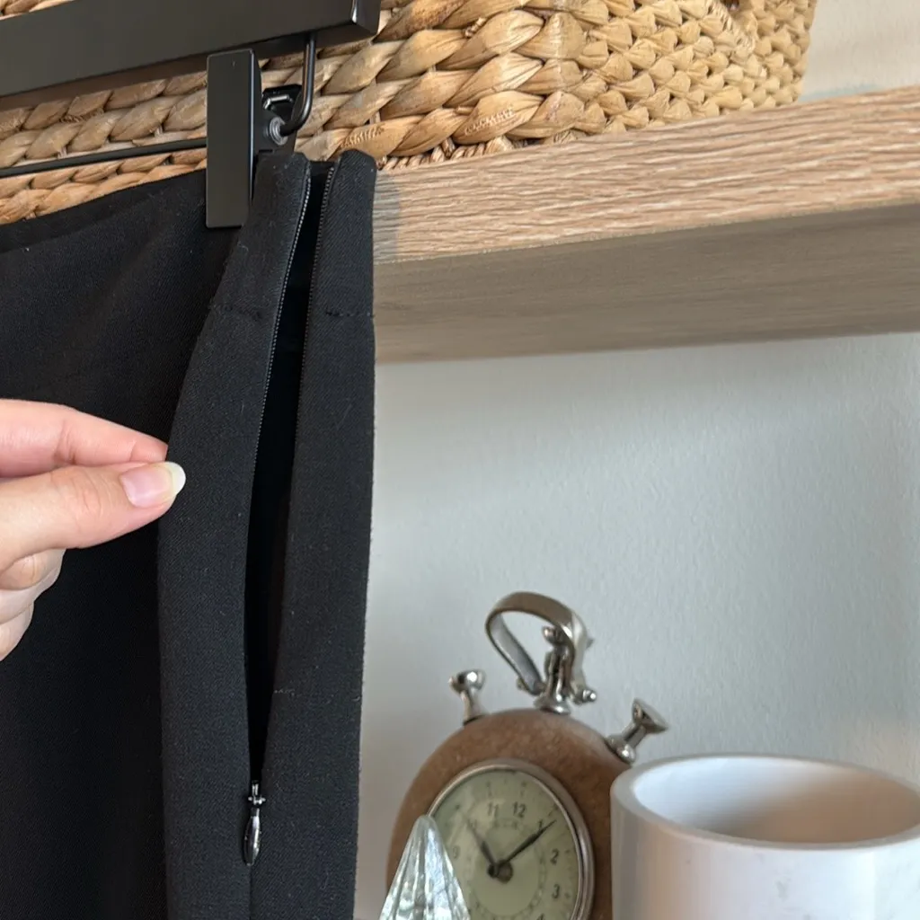 Talbots Mid-Rise Heritage Signature Black Woven Career Dress Pant Trouser, 4 - Image 4