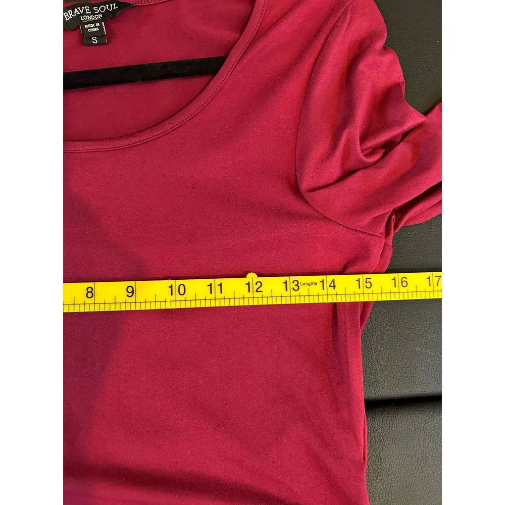 Brave Soul London Cranberry Bodysuit Size Small Spring Valentine's - Image 6