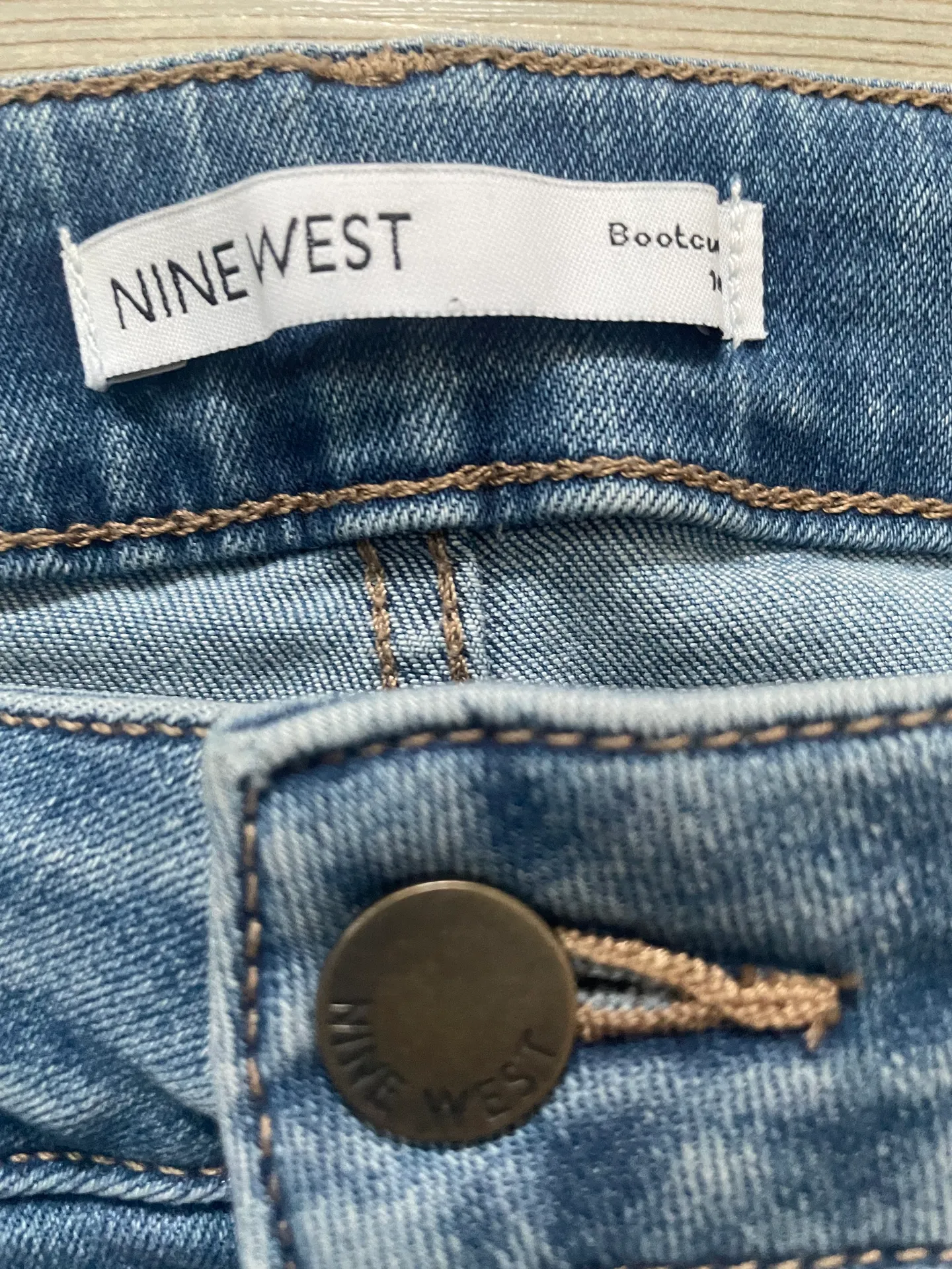 size 14, bootcut jeans, waist is 16 with stretch to 19, length is 30, NWOT - Image 5