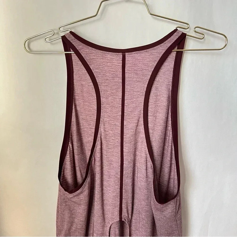 Lululemon Tie It Up Tank Top Burgundy Racerback - Image 4