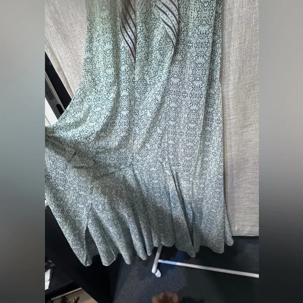 NWOT CAbi Garden Party Maxi Dress Floral Morocco Blue Green Sleeveless size 6 - Image 11