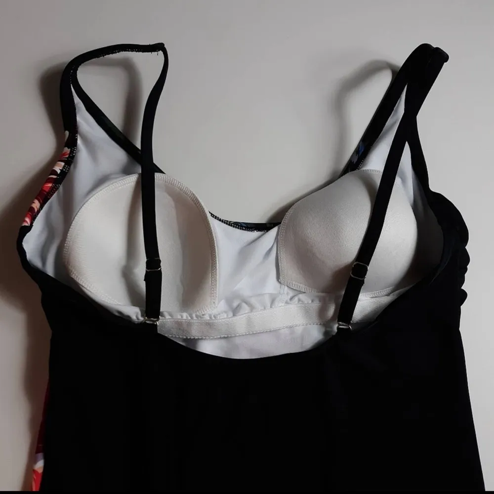 NWOT Kona Sol One Piece Floral Tank Swimsuit Sz L - Image 5