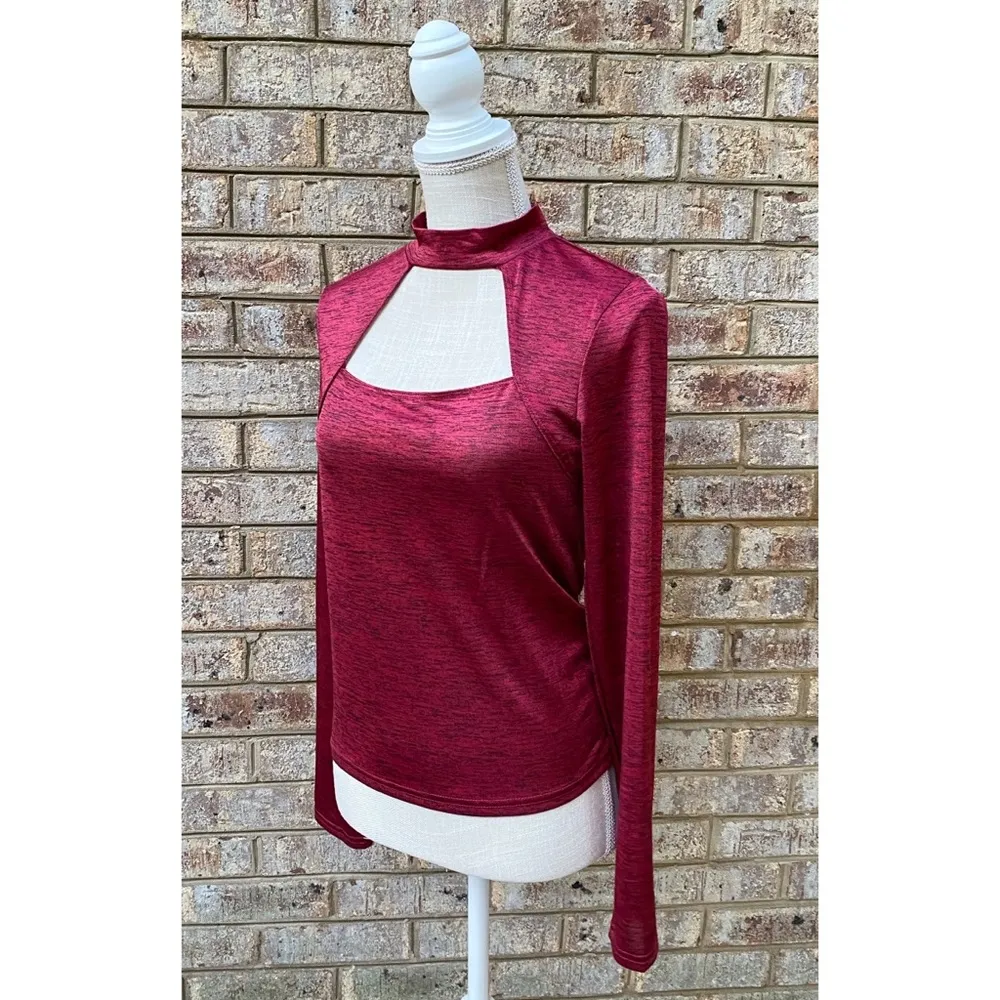 NWT BCBGeneration Mock Neck Cutout Top - Image 3