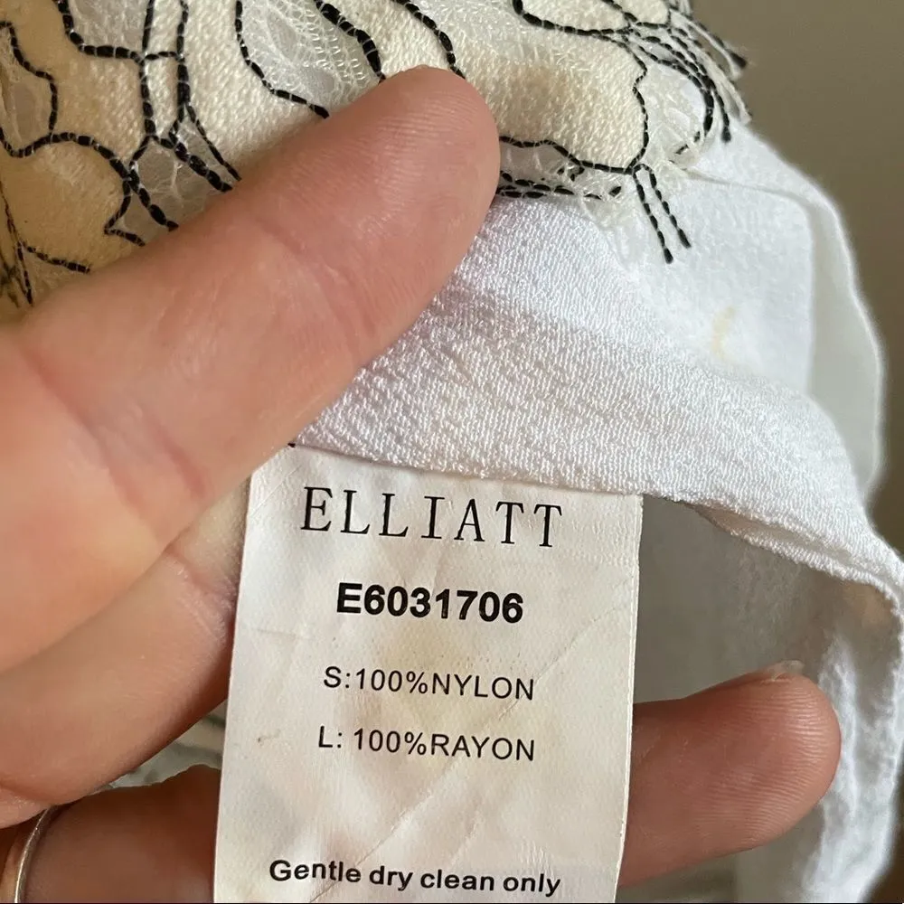 Elliatt white & black lace romper - Image 11