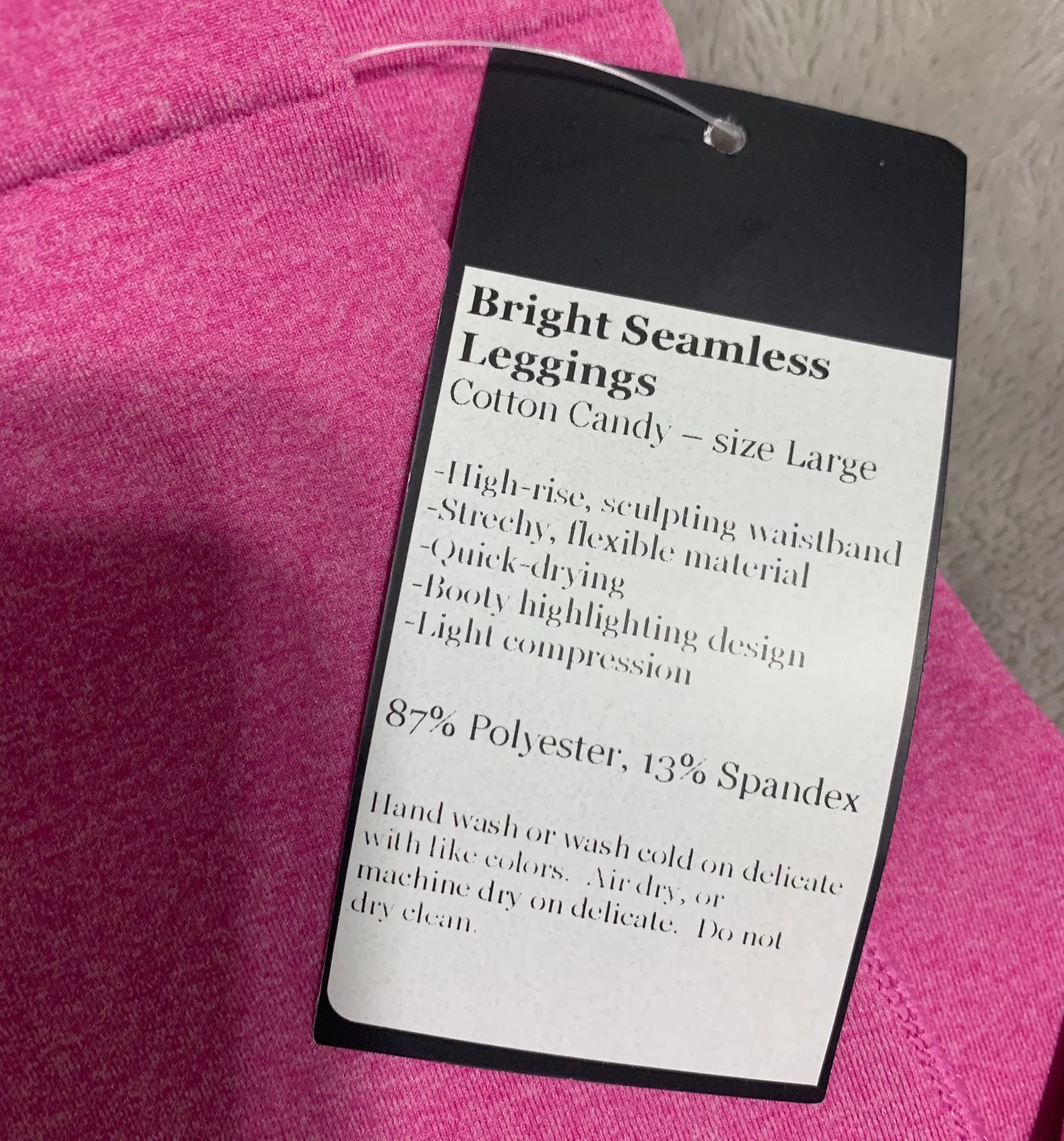 Seamless Leggings Pink Size L - Image 2