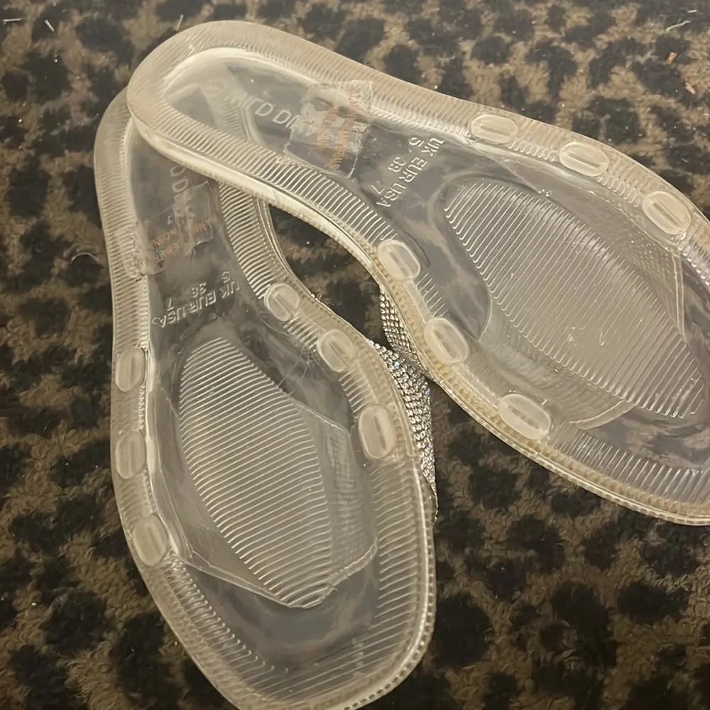 Silver sequin studded jelly sandals Size 7 - Image 2