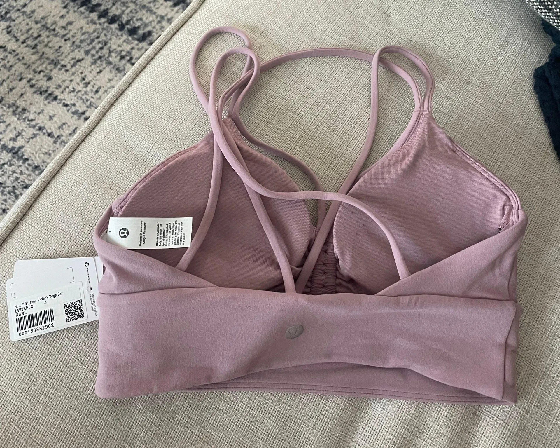 Strappy V-Neck Sports Bra - Image 2